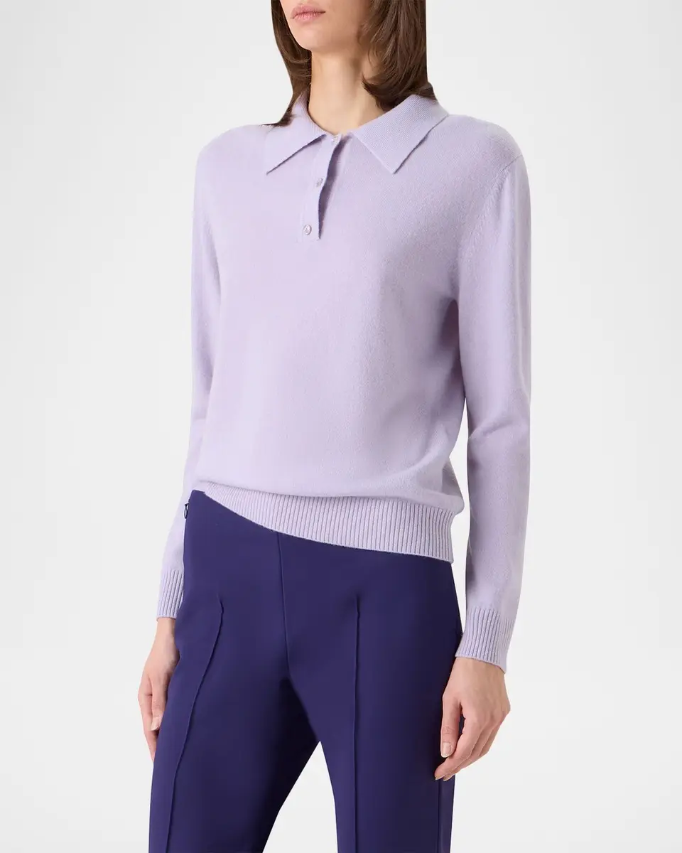 Akris Cashmere Knit Polo Sweater | Thumbnail 6
