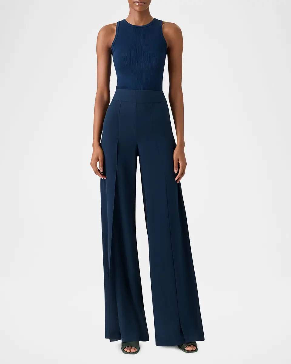 Akris Silk-Cotton Sleeveless Rib-Knit Top | Thumbnail 2 Akris Silk-Cotton Sleeveless Rib-Knit Top | Thumbnail 2