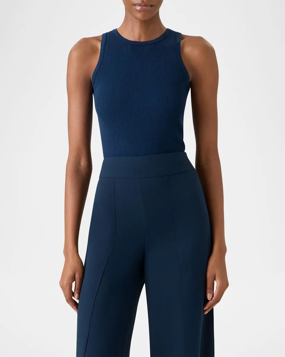 Akris Silk-Cotton Sleeveless Rib-Knit Top | Thumbnail 4 Akris Silk-Cotton Sleeveless Rib-Knit Top | Thumbnail 4