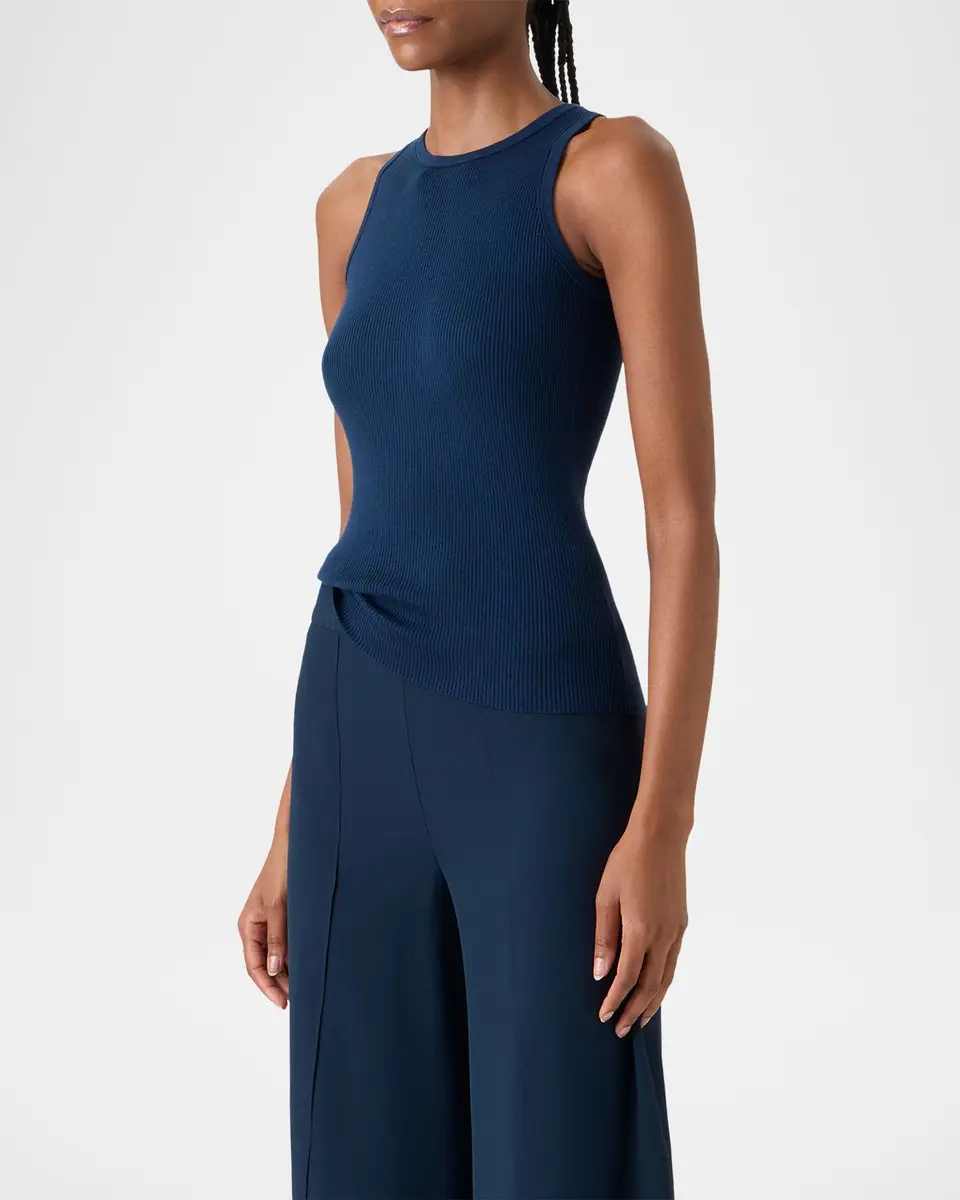 Akris Silk-Cotton Sleeveless Rib-Knit Top | Thumbnail 6 Akris Silk-Cotton Sleeveless Rib-Knit Top | Thumbnail 6