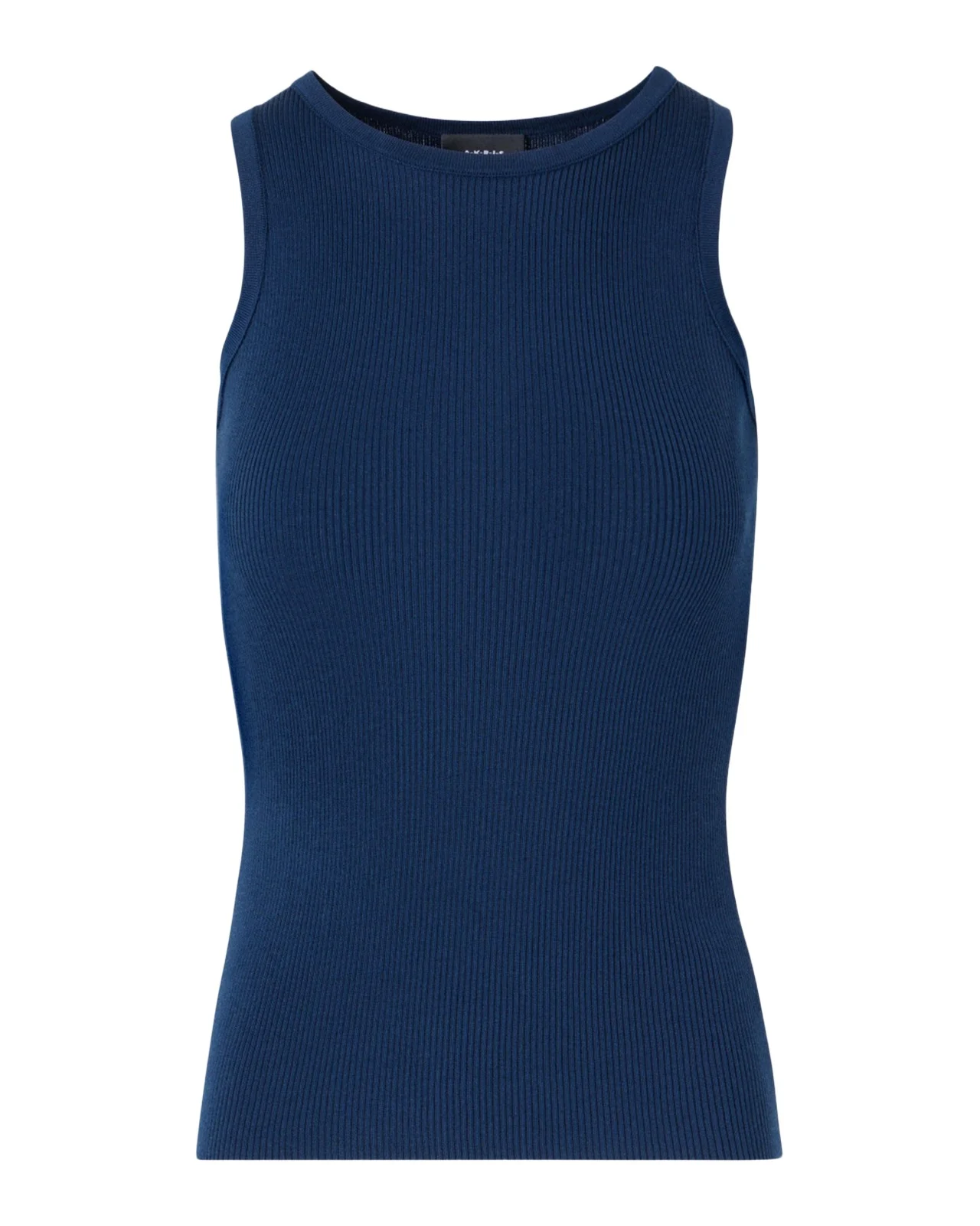 Akris Silk-Cotton Sleeveless Rib-Knit Top