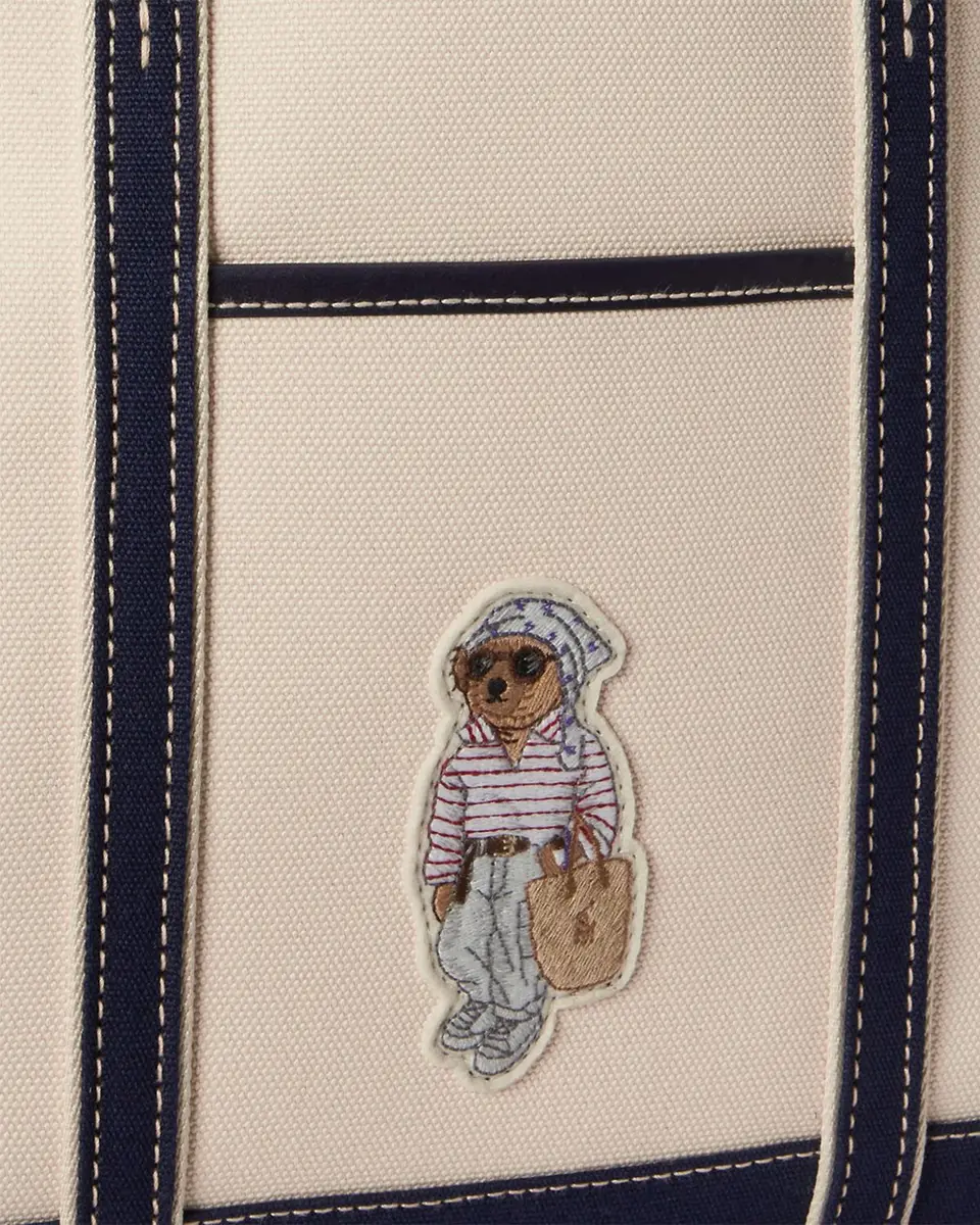 Polo Ralph Lauren Polo Bear Small Canvas Shopper Tote Bag | Thumbnail 4 Polo Ralph Lauren Polo Bear Small Canvas Shopper Tote Bag | Thumbnail 4