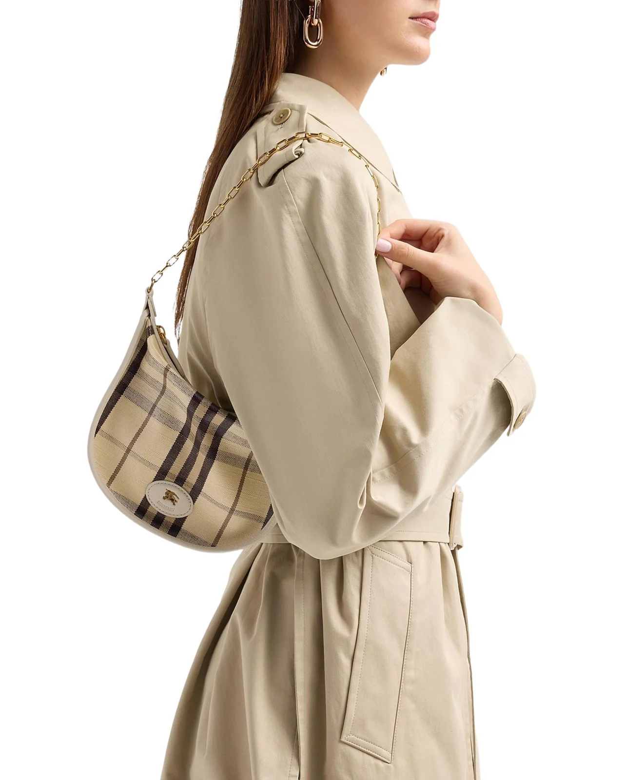 Highlands Coated Check Shoulder Bag Highlands Coated Check Shoulder Bag