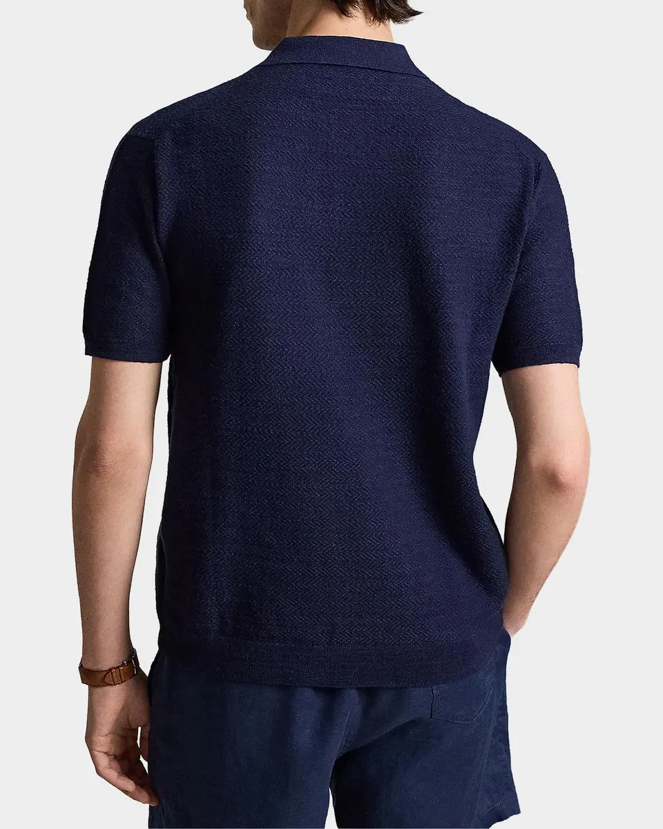 Polo Ralph Lauren Men's Cotton-Linen Short-Sleeve Cardigan | Thumbnail 3 Polo Ralph Lauren Men's Cotton-Linen Short-Sleeve Cardigan | Thumbnail 3