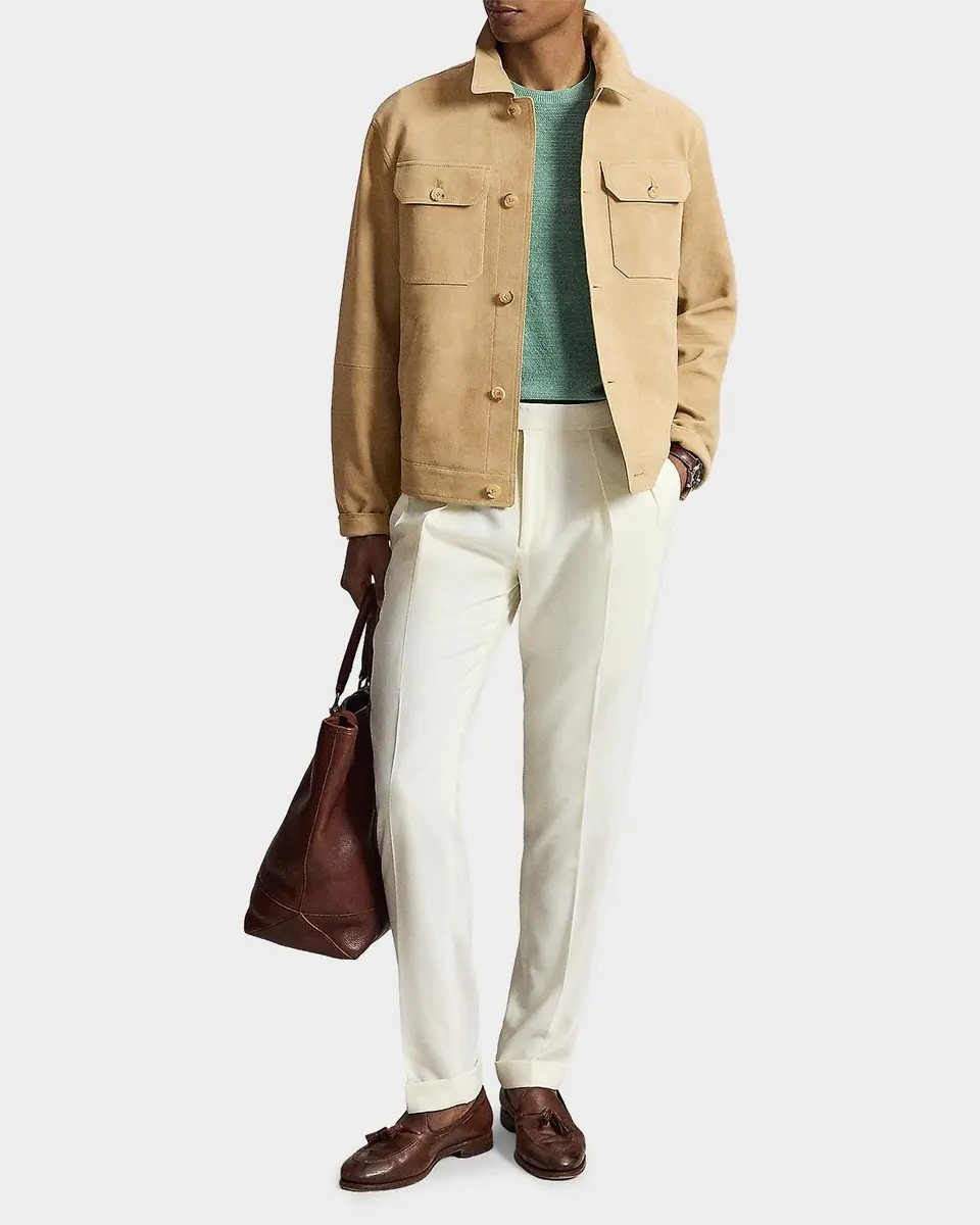 Polo Ralph Lauren Men's The Ashdale Suede Shirt Jacket | Thumbnail 2 Polo Ralph Lauren Men's The Ashdale Suede Shirt Jacket | Thumbnail 2