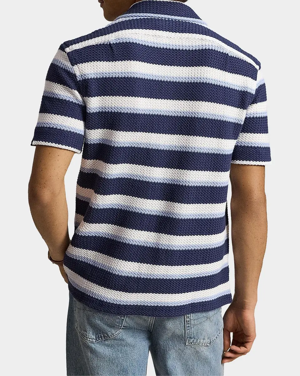 Polo Ralph Lauren Men's Stripe Herringbone Camp Shirt | Thumbnail 3