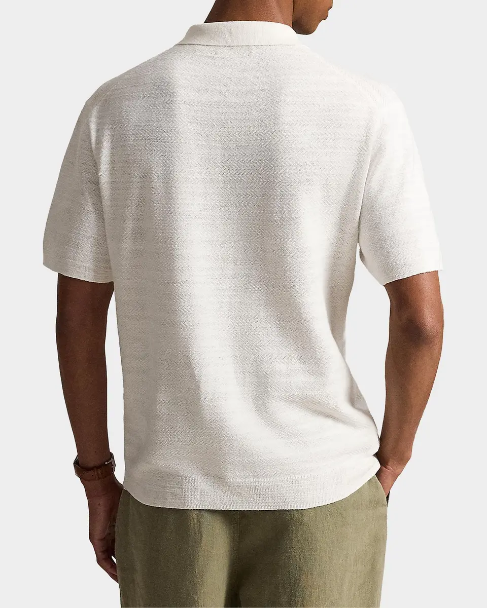 Polo Ralph Lauren Men's Cotton-Linen Camp Shirt Sweater | Thumbnail 3 Polo Ralph Lauren Men's Cotton-Linen Camp Shirt Sweater | Thumbnail 3