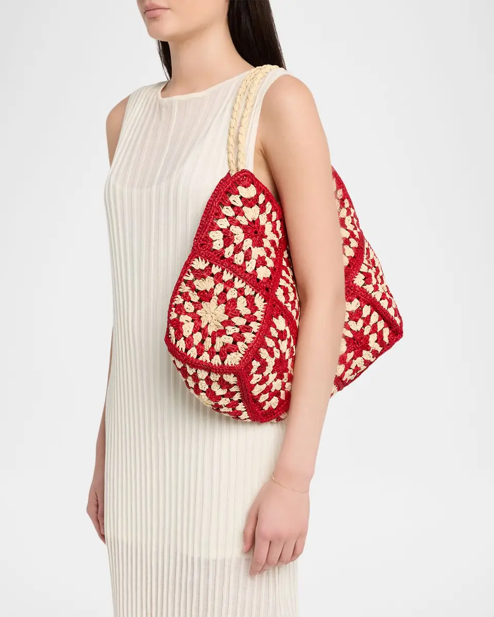 BTB Los Angeles Stormi Woven Raffia Tote Bag | Thumbnail 2