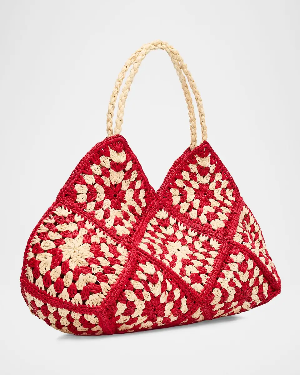 BTB Los Angeles Stormi Woven Raffia Tote Bag | Thumbnail 3