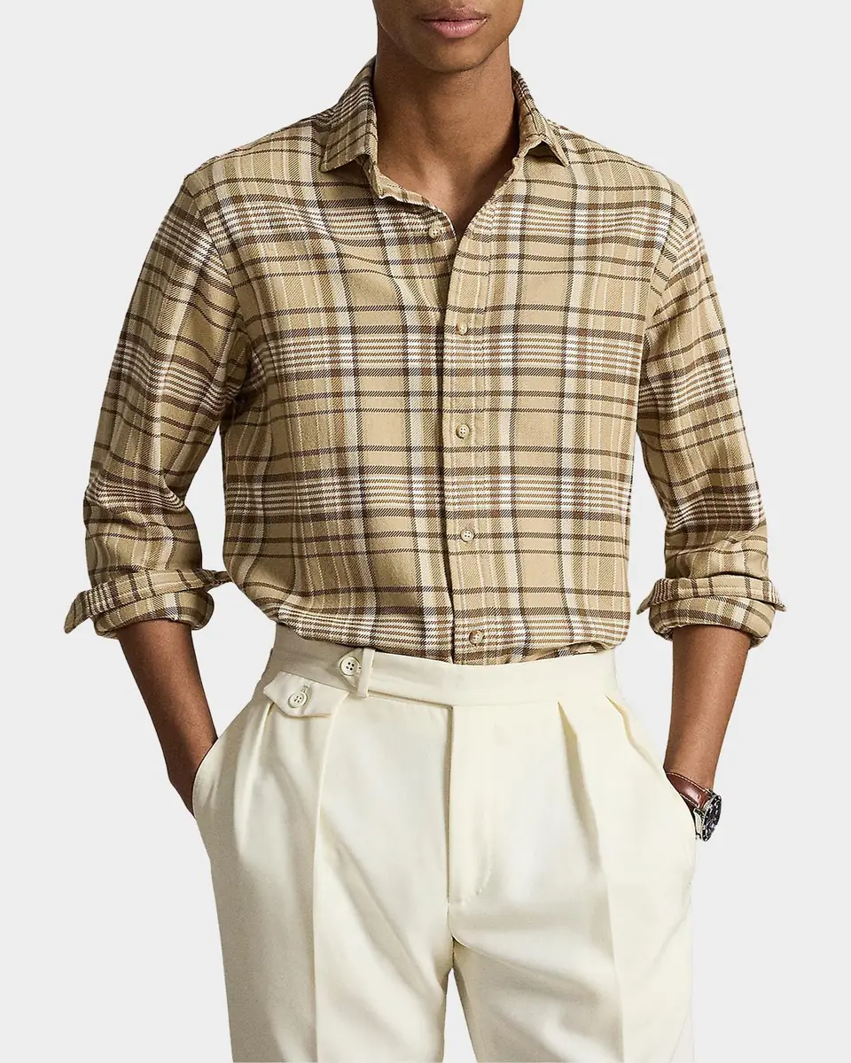 Polo Ralph Lauren Men's Classic Fit Plaid Flannel Button-Down Shirt | Thumbnail 4