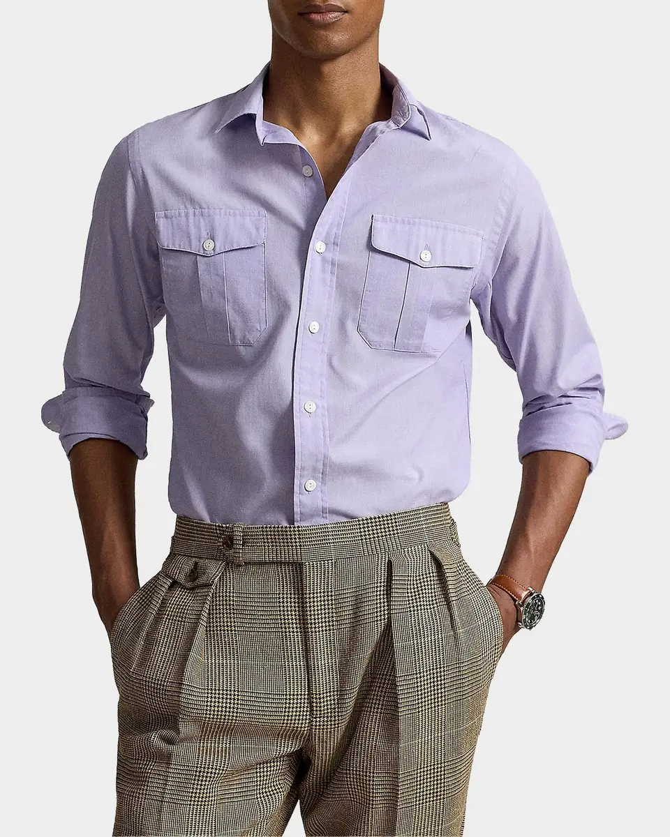 Polo Ralph Lauren Men's Classic Fit End-On-End Workshirt | Thumbnail 4
