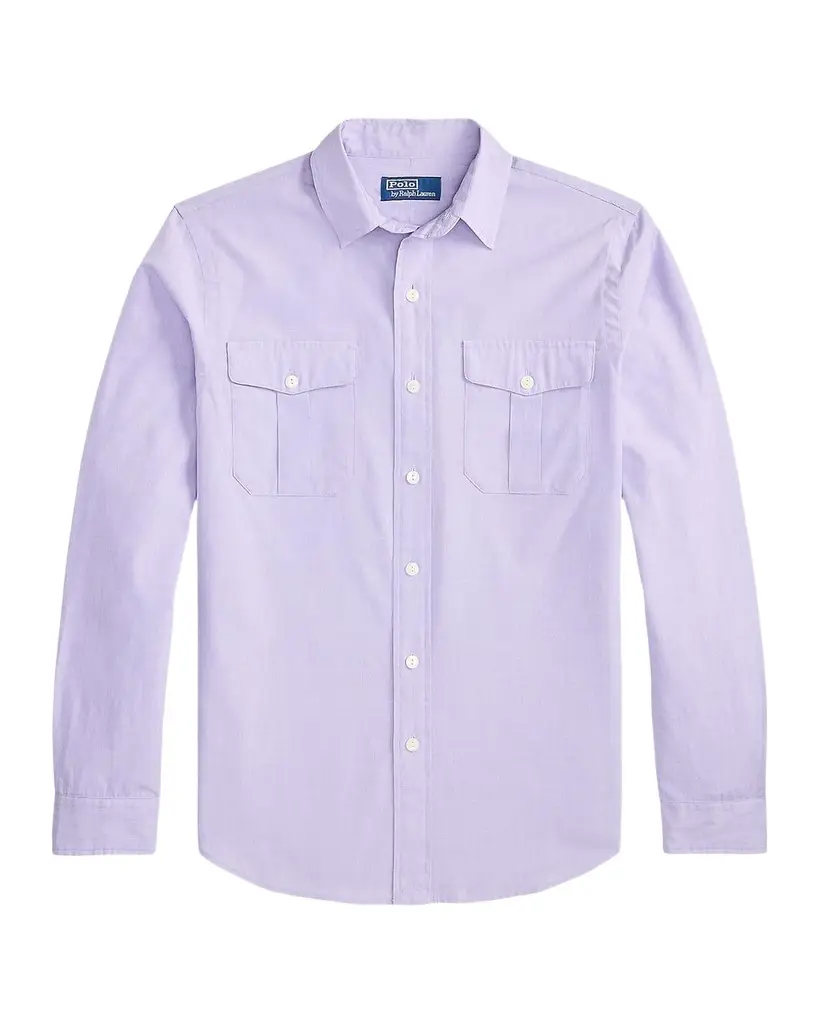 Polo Ralph Lauren Men's Classic Fit End-On-End Workshirt | Image 1 Polo Ralph Lauren Men's Classic Fit End-On-End Workshirt | Image 1