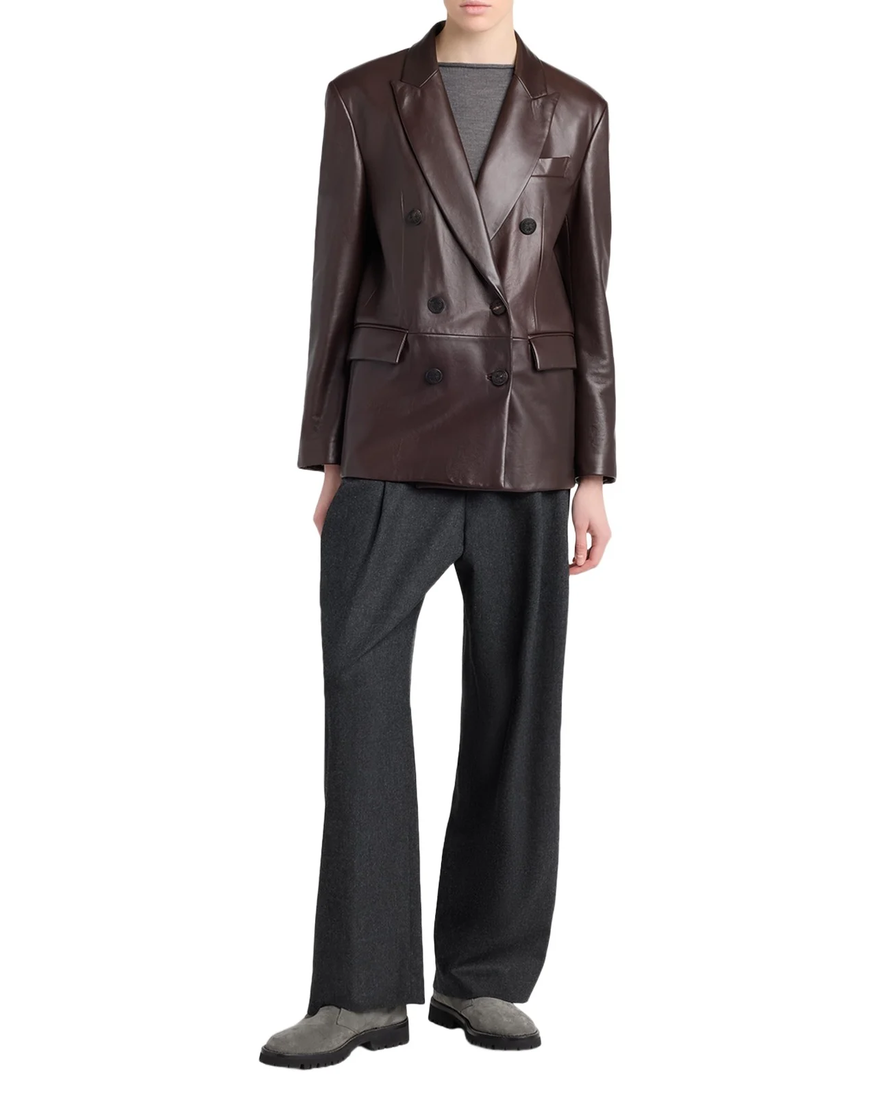 Giorgio Armani Double-Breasted Leather Jacket