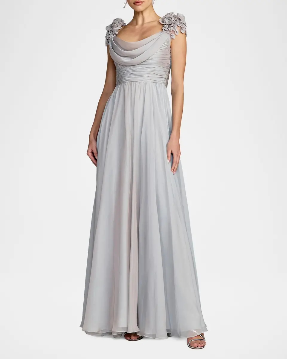 Mac Duggal Floral Chiffon Gown | Thumbnail 2