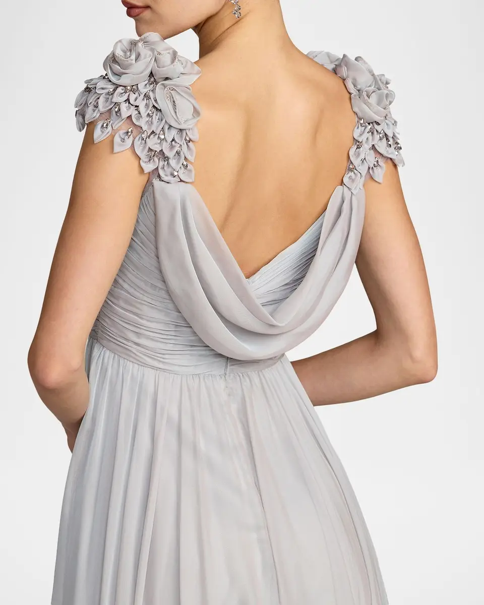 Mac Duggal Floral Chiffon Gown | Thumbnail 5