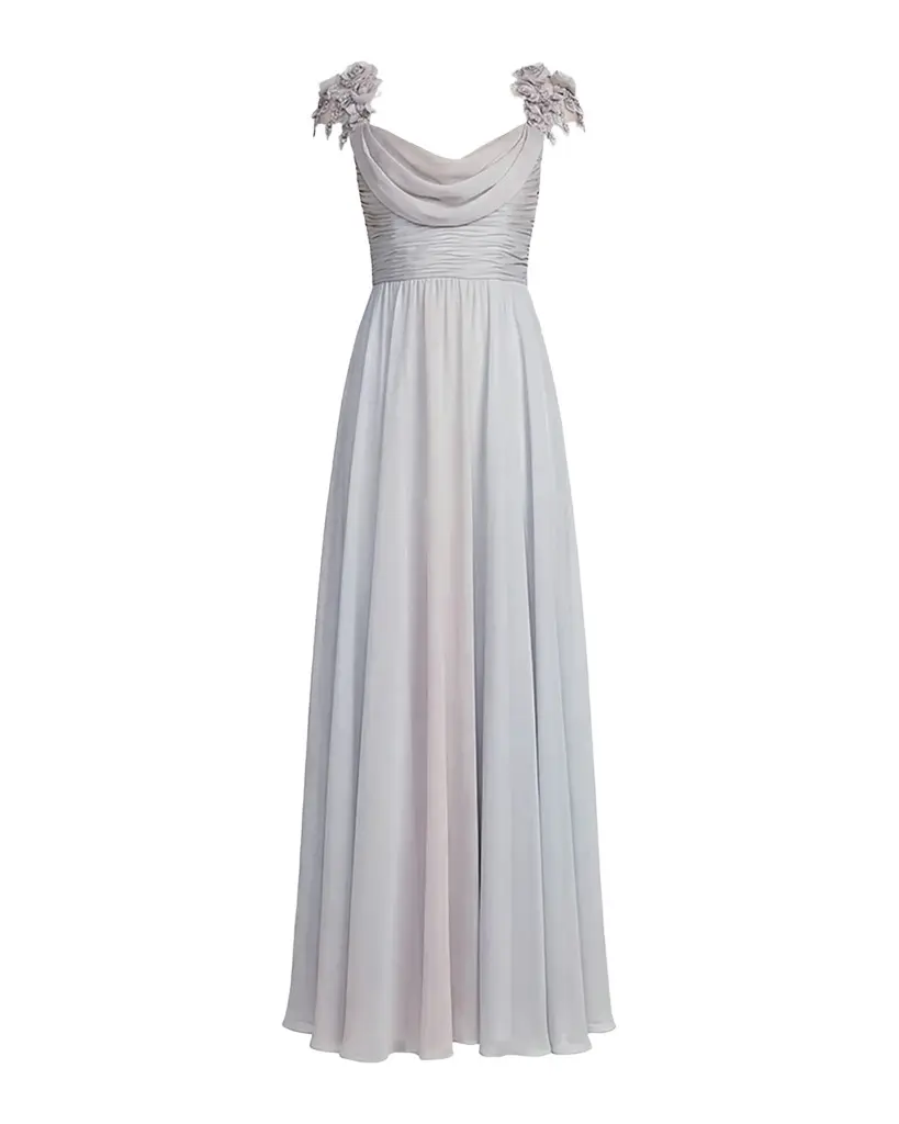 Mac Duggal Floral Chiffon Gown