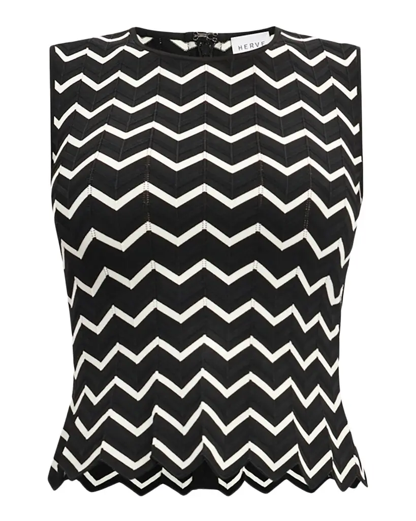 Hervé Léger The Giana Chevron Knit Top | Image 1 Hervé Léger The Giana Chevron Knit Top | Image 1