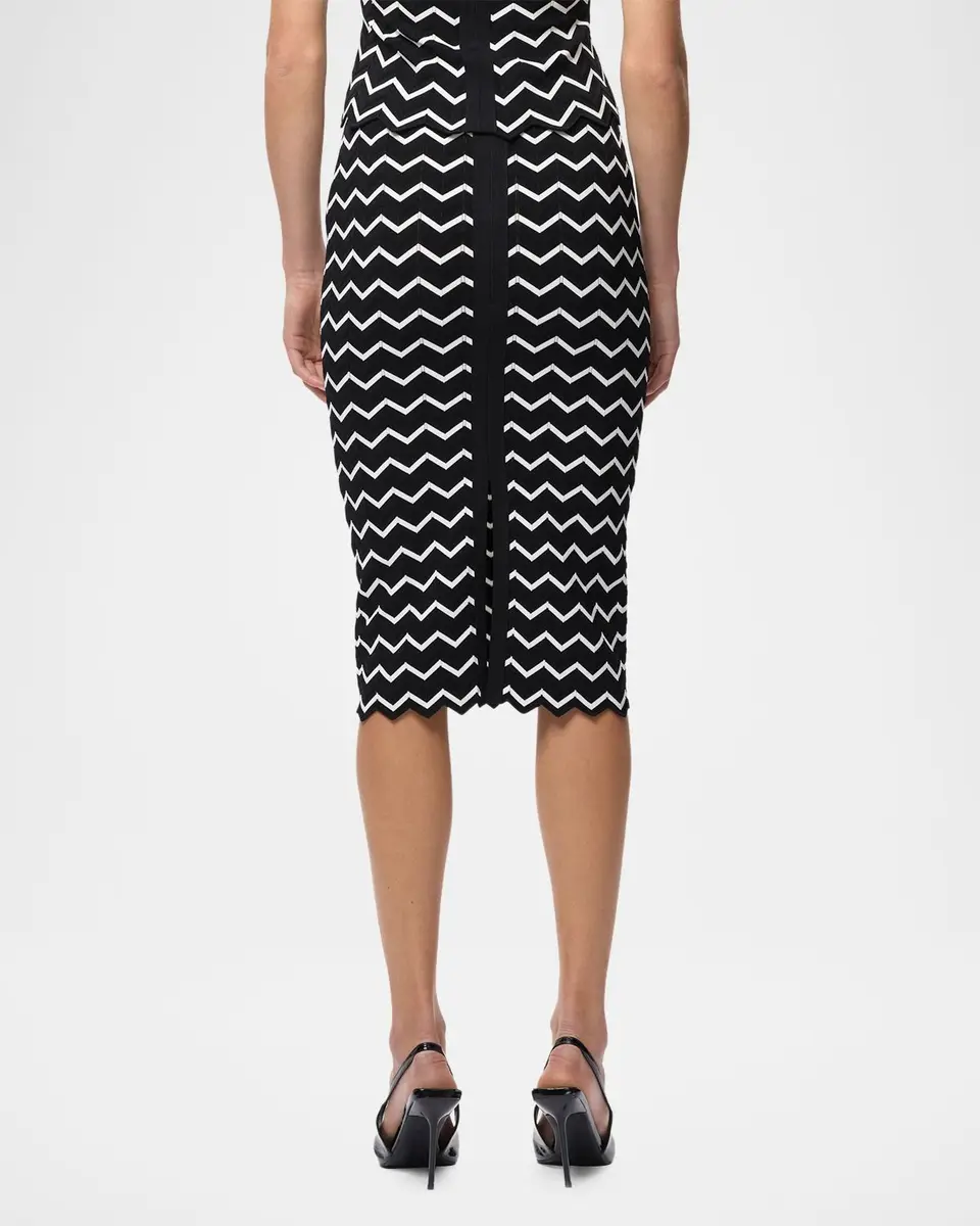 Hervé Léger The Giana Chevron Knit Skirt | Thumbnail 3 Hervé Léger The Giana Chevron Knit Skirt | Thumbnail 3