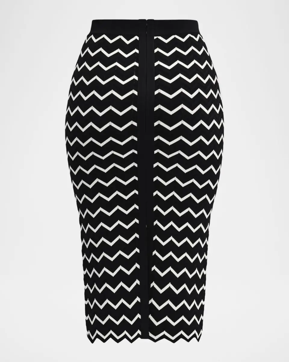 Hervé Léger The Giana Chevron Knit Skirt | Thumbnail 6 Hervé Léger The Giana Chevron Knit Skirt | Thumbnail 6