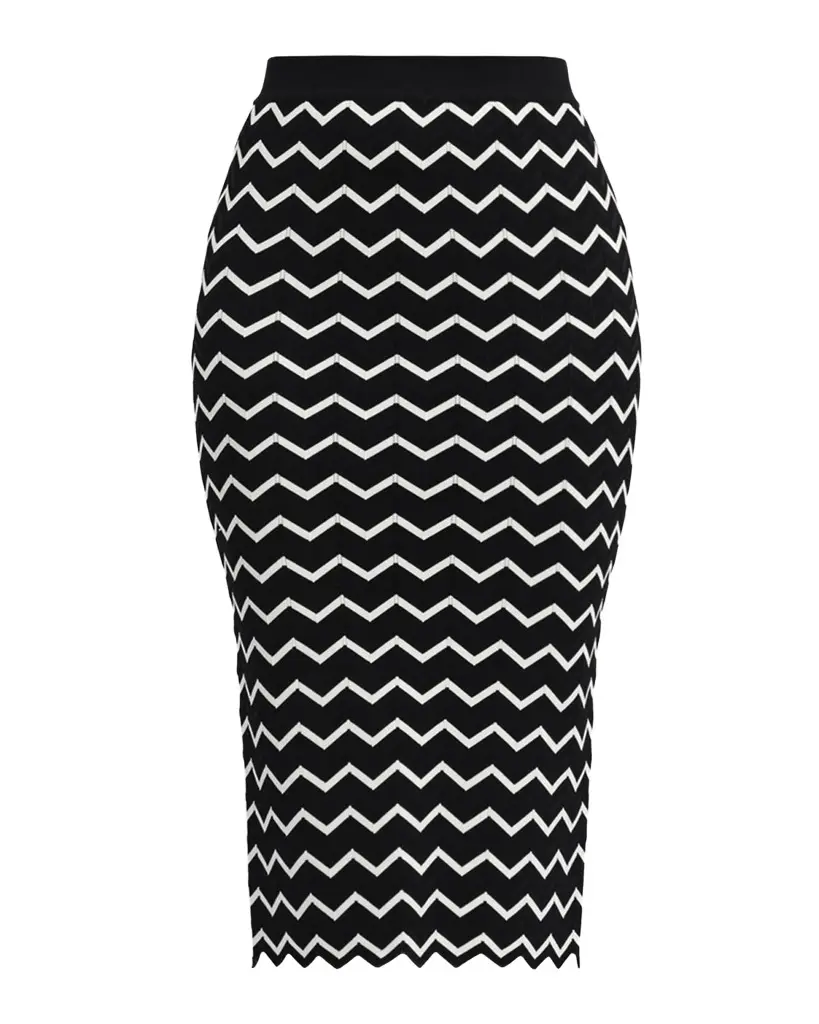 Hervé Léger The Giana Chevron Knit Skirt | Image 1 Hervé Léger The Giana Chevron Knit Skirt | Image 1