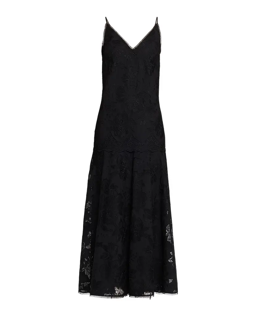 Kobi Halperin Robbie Embroidered Lace-Trim Maxi Dress | Image 1 Kobi Halperin Robbie Embroidered Lace-Trim Maxi Dress | Image 1