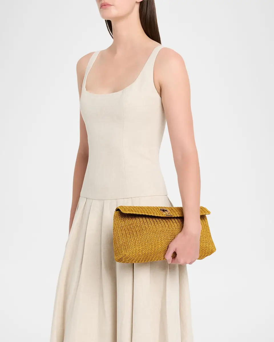 Veronica Beard Anchor Raffia Clutch | Thumbnail 2 Veronica Beard Anchor Raffia Clutch | Thumbnail 2