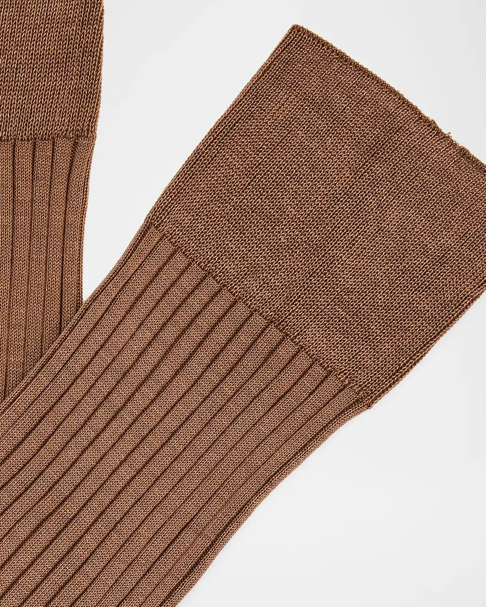 Pantherella Men's Danvers Ribbed Cotton Mid-Calf Socks | Thumbnail 2