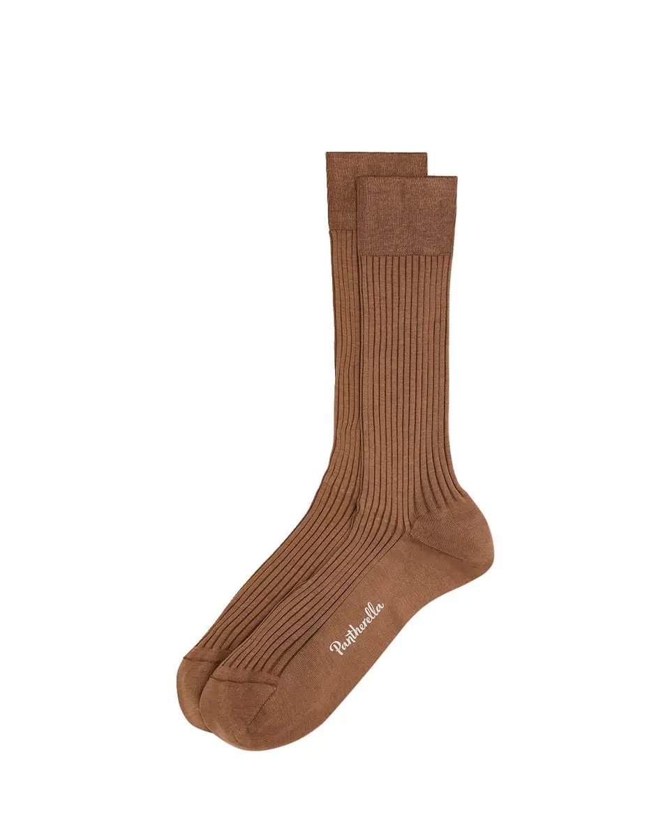 Pantherella Men's Danvers Ribbed Cotton Mid-Calf Socks | Thumbnail 3
