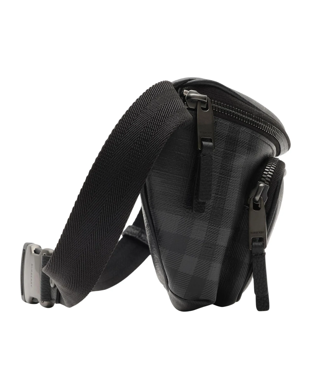 Burberry Men's ML Iron Check Coated Canvas Belt Bag