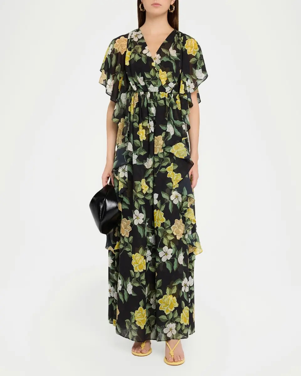 Ungaro Sylvie Ruffle Floral Chiffon Maxi Dress | Thumbnail 2 Ungaro Sylvie Ruffle Floral Chiffon Maxi Dress | Thumbnail 2
