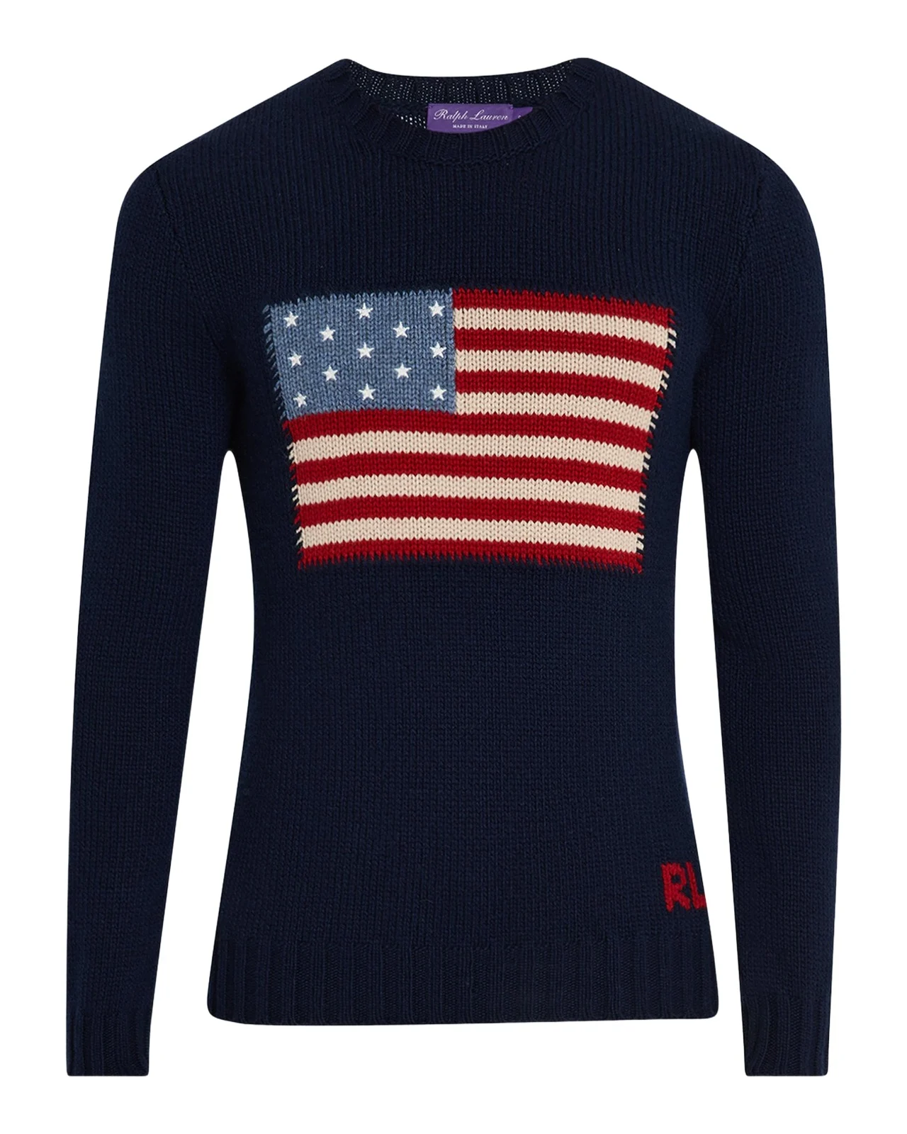 Men's American Flag Cashmere Pullover Sweater Men's American Flag Cashmere Pullover Sweater