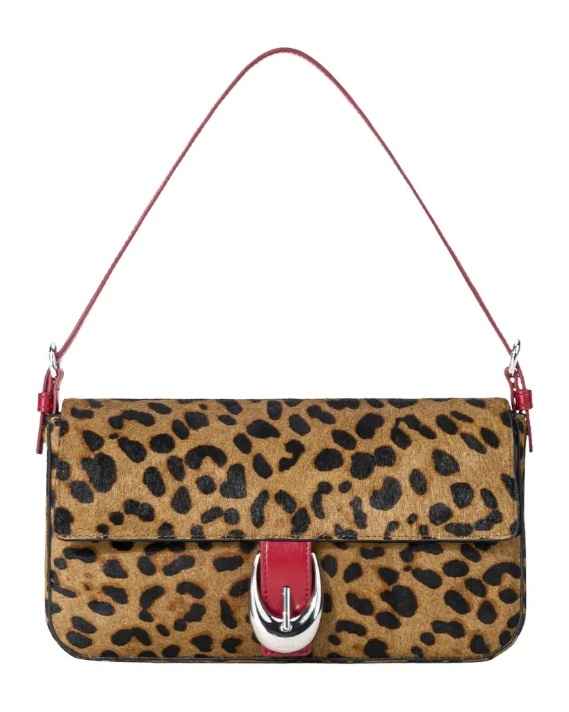 Staud Harlow Printed Calf Hair Shoulder Bag | Image 1 Staud Harlow Printed Calf Hair Shoulder Bag | Image 1