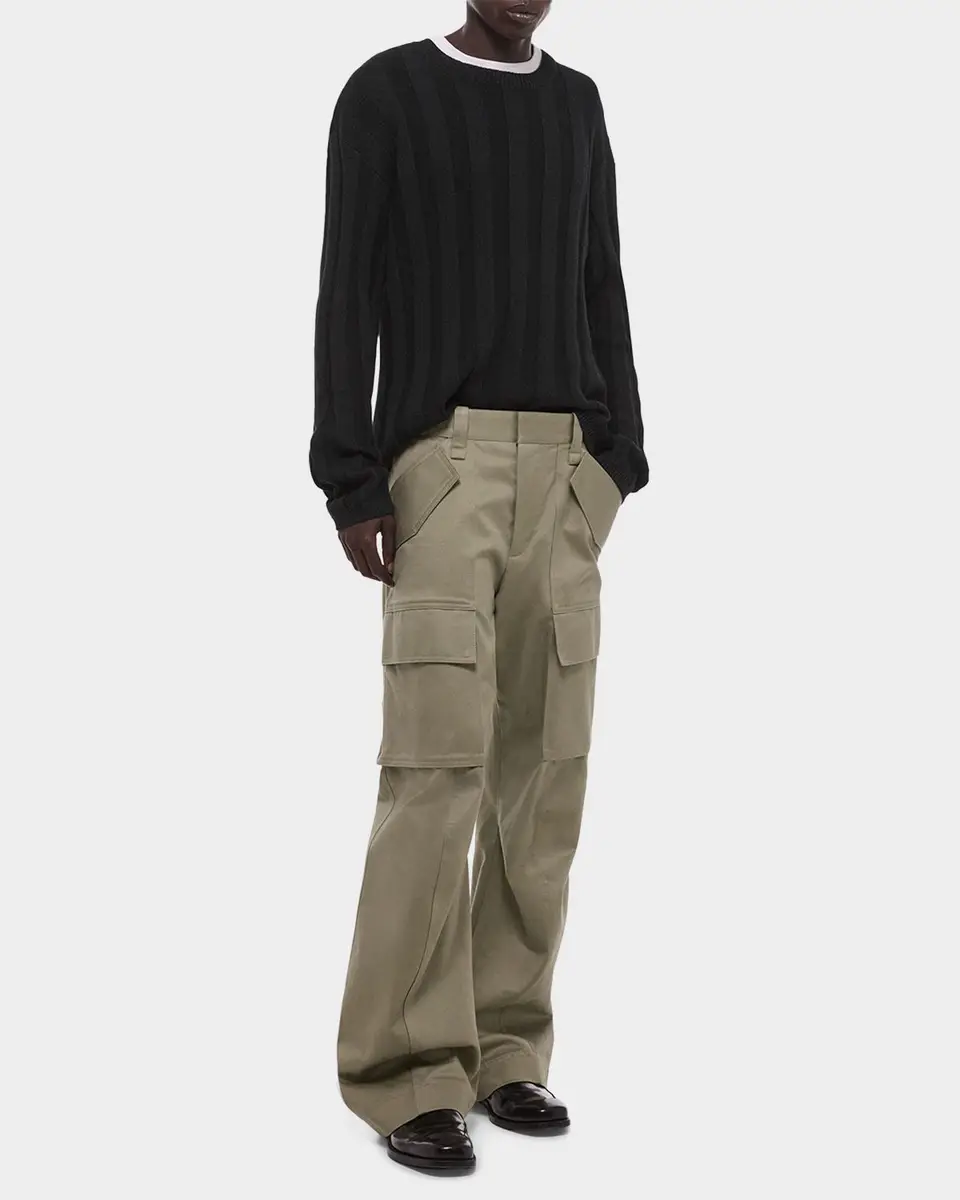Helmut Lang Men's Chino Twill Wide Leg Cargo Pants | Thumbnail 7 Helmut Lang Men's Chino Twill Wide Leg Cargo Pants | Thumbnail 7