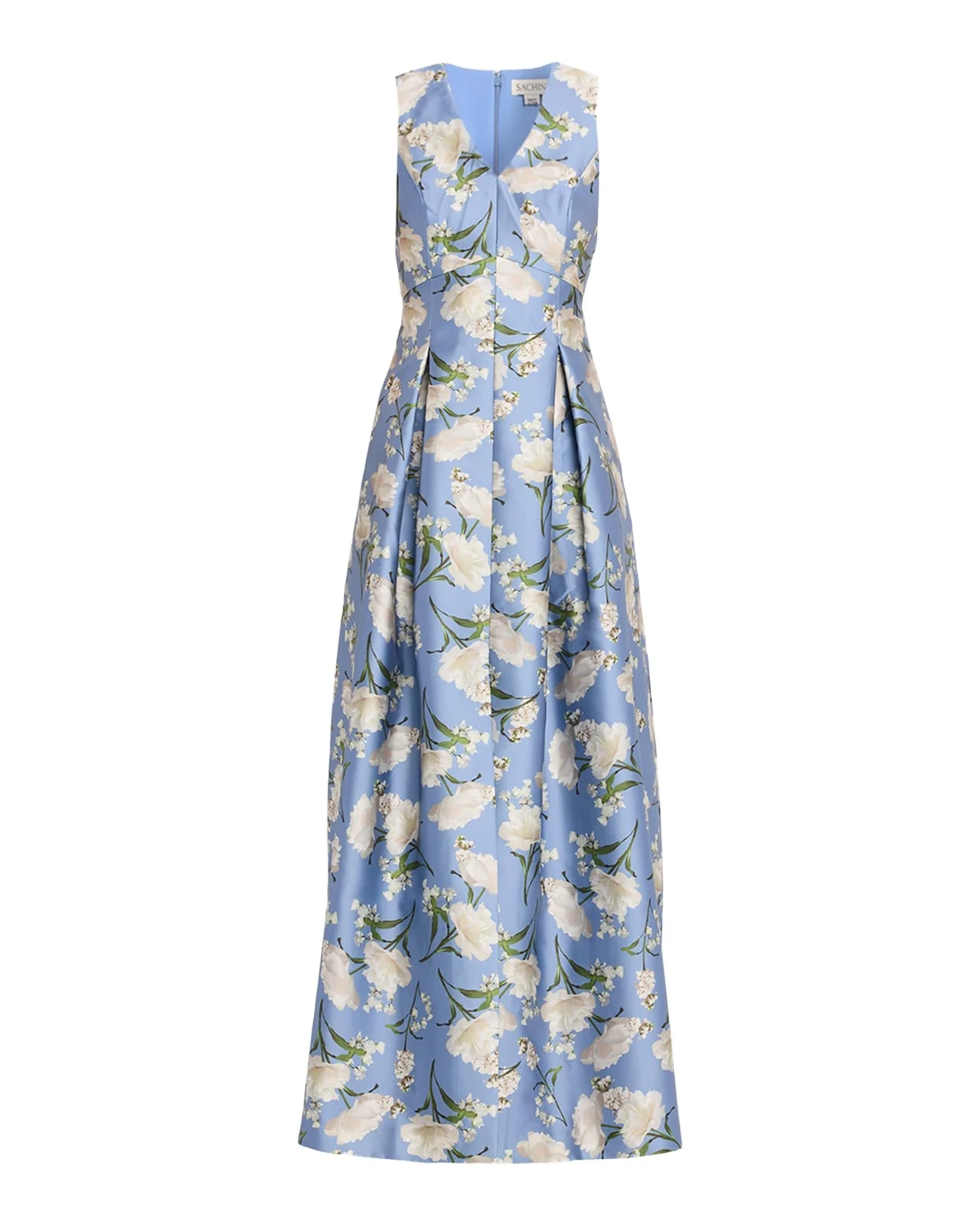Brooklynne Pleated Floral Mikado Gown Brooklynne Pleated Floral Mikado Gown