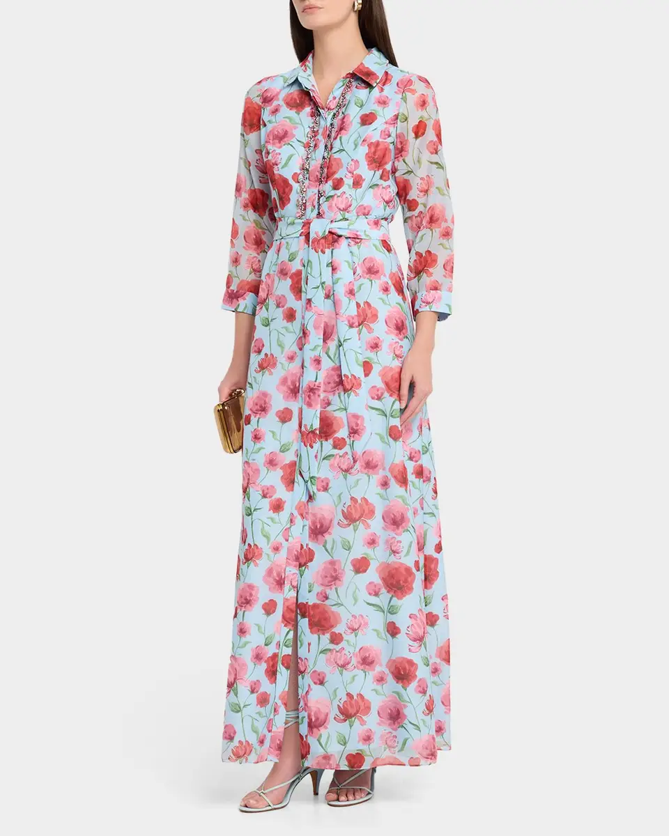 SACHIN & BABI Addison Embellished Floral Organza Shirt Gown | Thumbnail 4 SACHIN & BABI Addison Embellished Floral Organza Shirt Gown | Thumbnail 4