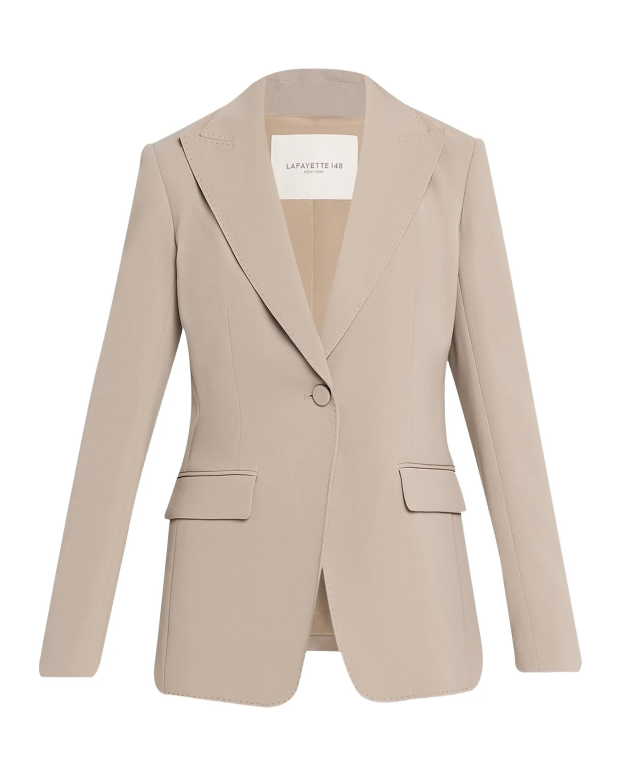 Single-Button Finesse Crepe Blazer Single-Button Finesse Crepe Blazer