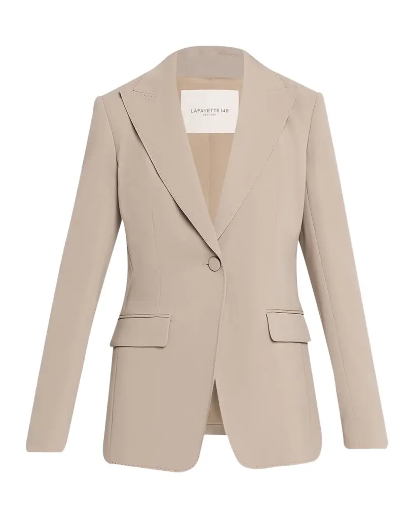 Lafayette 148 New York Single-Button Finesse Crepe Blazer | Image 1 Lafayette 148 New York Single-Button Finesse Crepe Blazer | Image 1