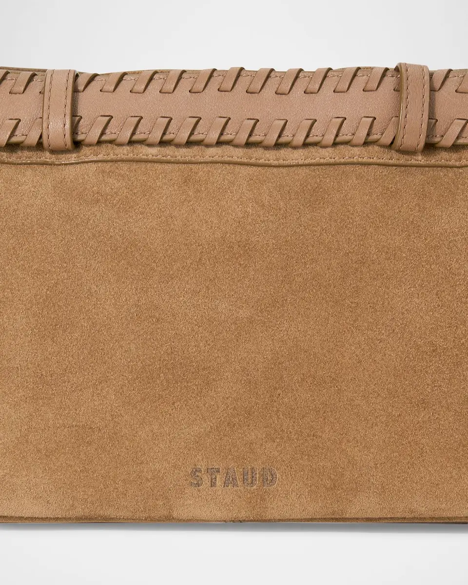 Staud Brooklyn Buckled Suede Shoulder Bag | Thumbnail 4 Staud Brooklyn Buckled Suede Shoulder Bag | Thumbnail 4