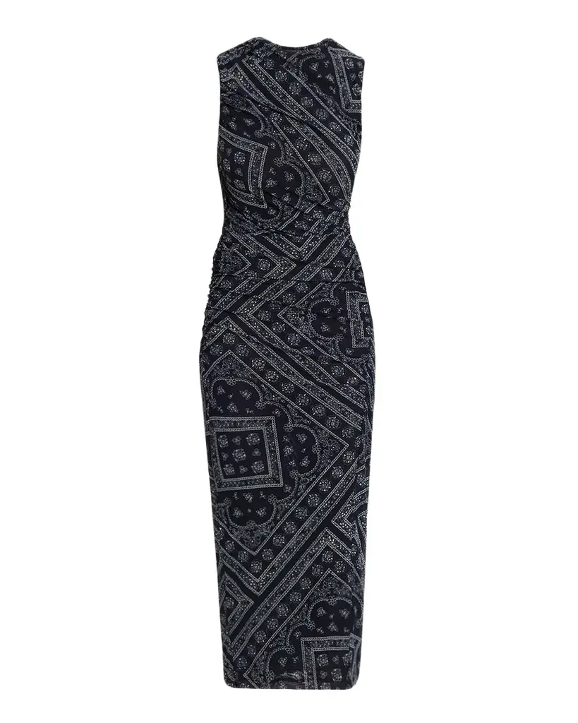 Veronica Beard Sylviani Bandana-Print Midi Dress | Image 1 Veronica Beard Sylviani Bandana-Print Midi Dress | Image 1