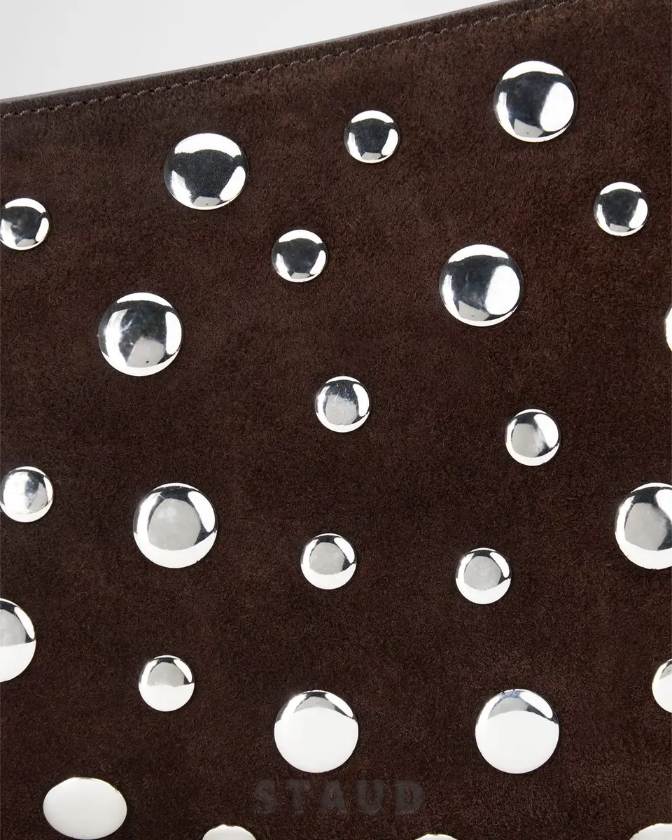 Staud Dani Angular Studded Suede Shoulder Bag | Thumbnail 4