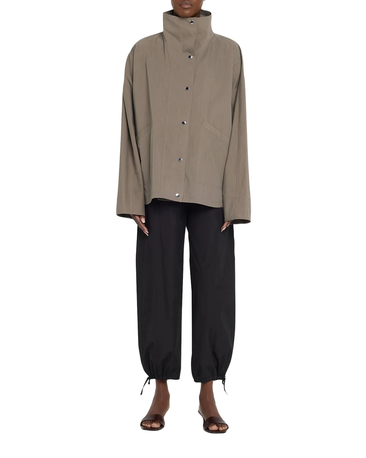Drawstring Cotton Balloon Pants