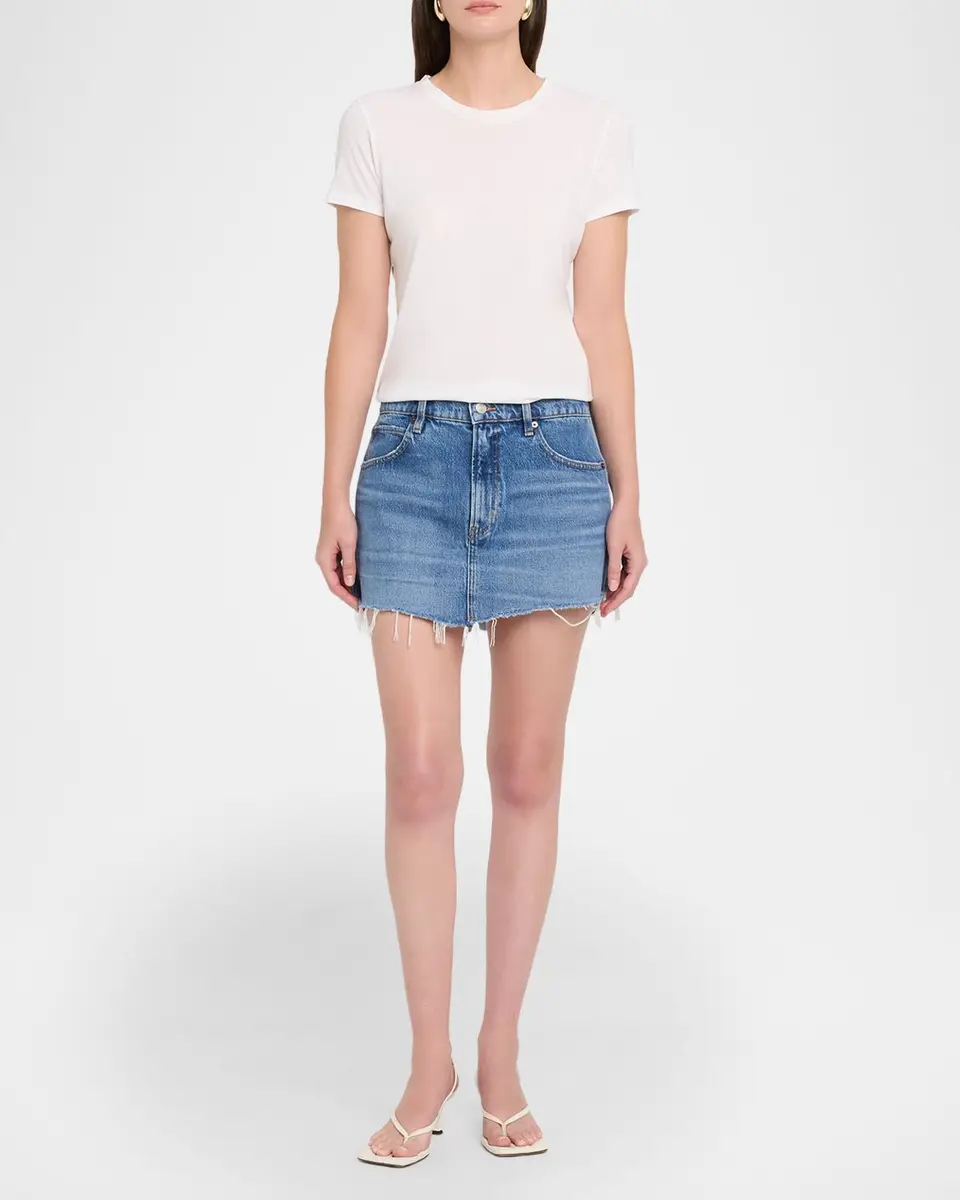 Frame The Mini Denim Skirt | Thumbnail 2 Frame The Mini Denim Skirt | Thumbnail 2