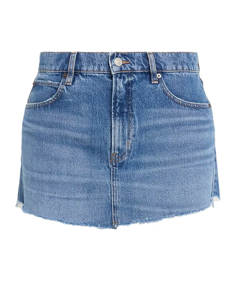 Frame The Mini Denim Skirt | Image 1 Frame The Mini Denim Skirt | Image 1