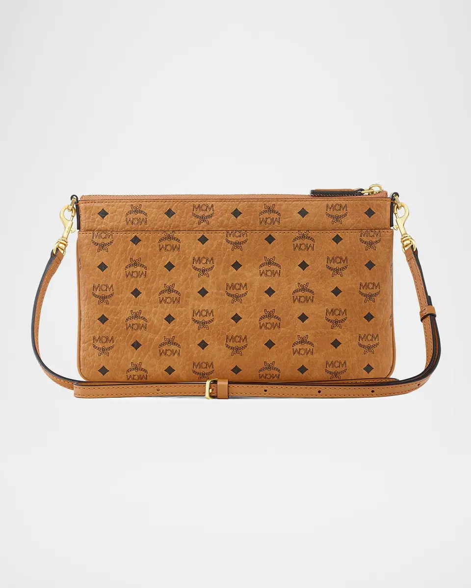 MCM Mini Aren Visetos Flat Crossbody Pouch | Thumbnail 8