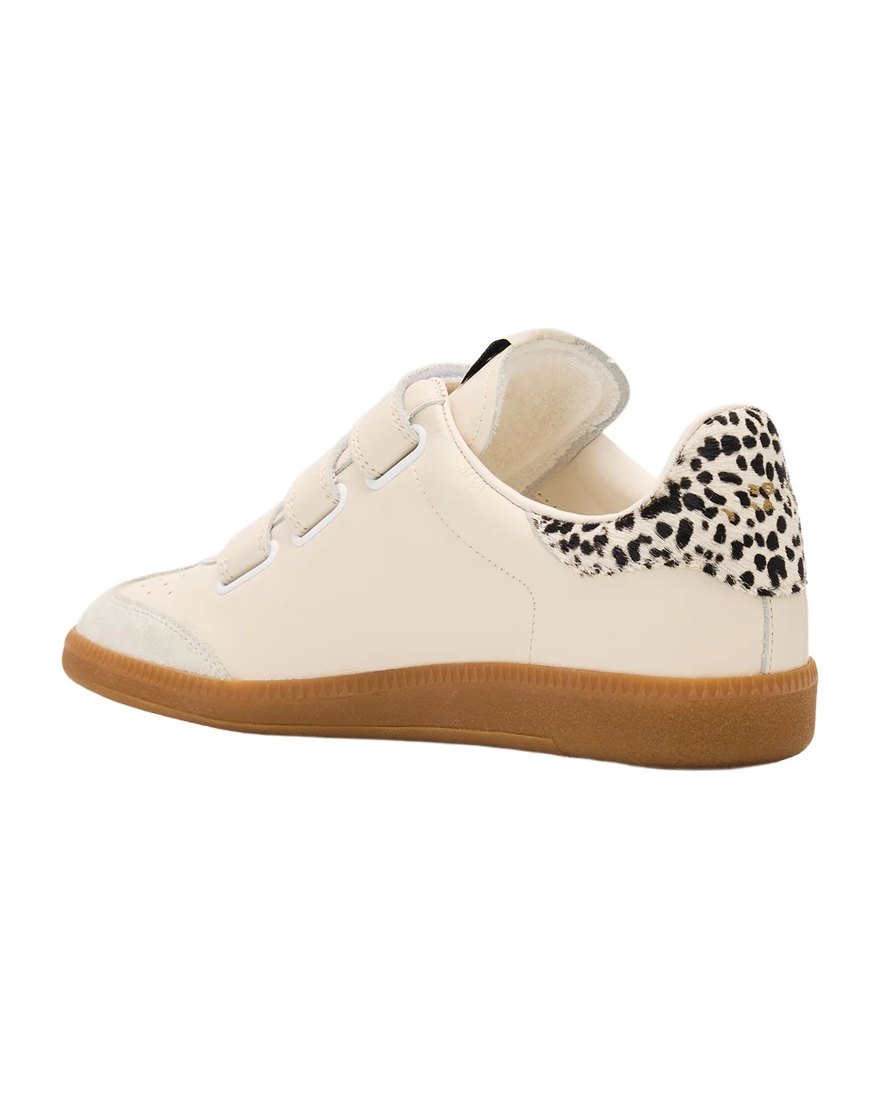 Beth Mixed Leather Grip-Strap Sneakers Beth Mixed Leather Grip-Strap Sneakers