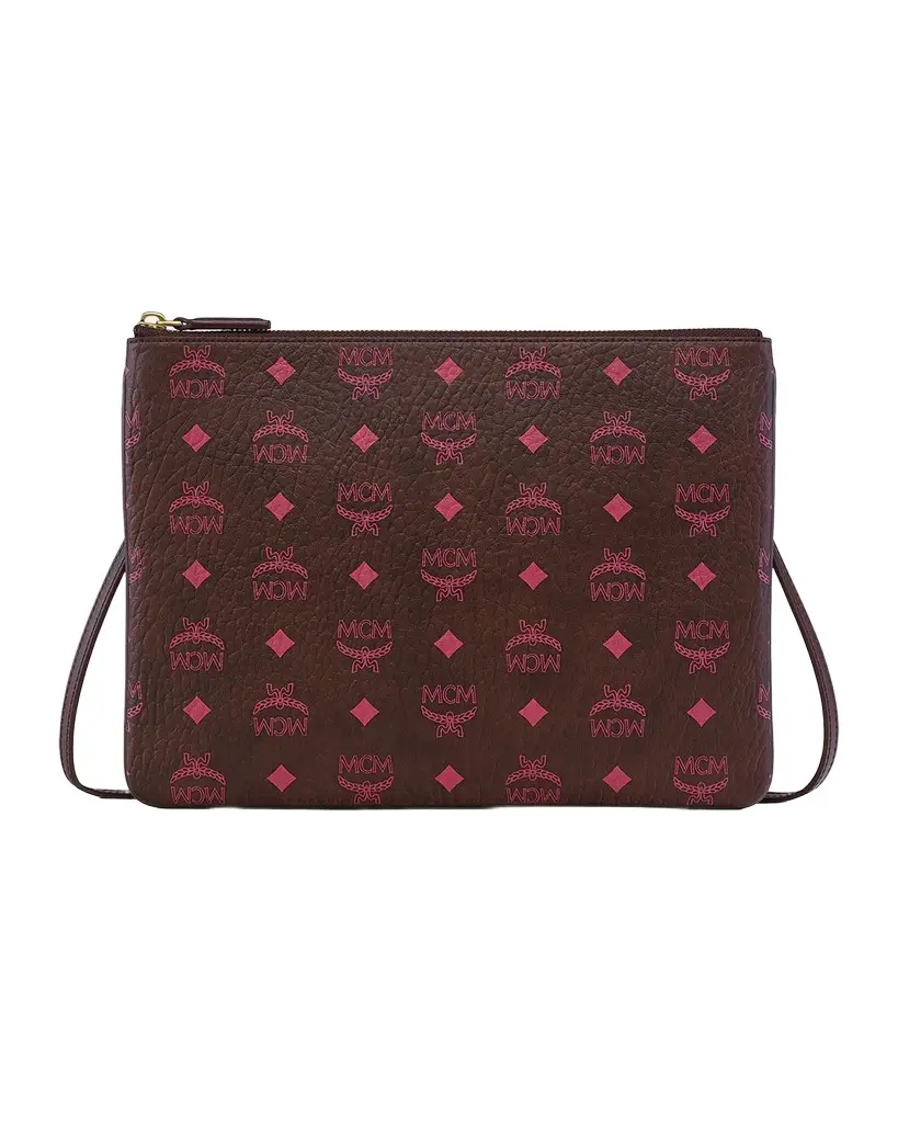 MCM Medium Aren Visetos Flat Crossbody Pouch Bag | Image 1 MCM Medium Aren Visetos Flat Crossbody Pouch Bag | Image 1