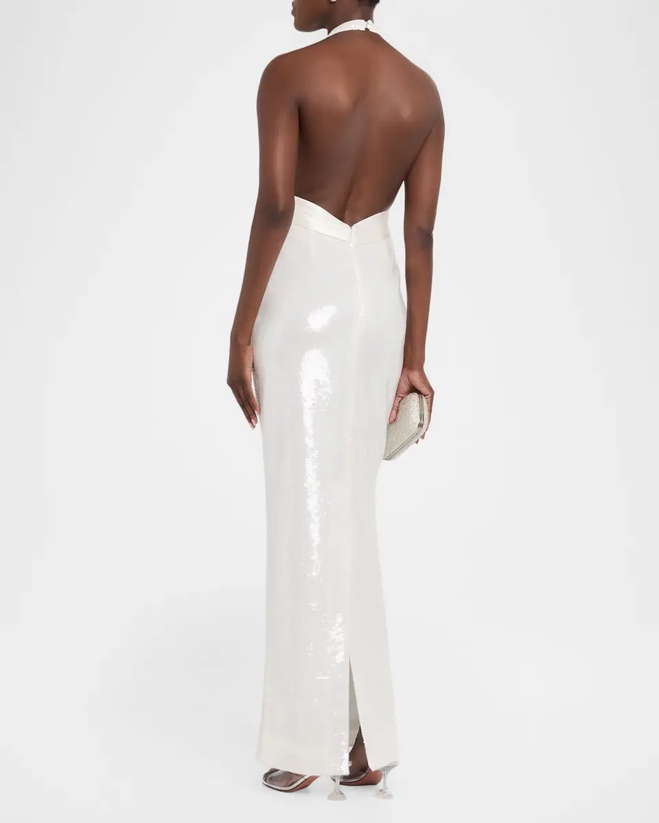 Retrofête Kelsie Sequined Plunge Maxi Dress | Thumbnail 3 Retrofête Kelsie Sequined Plunge Maxi Dress | Thumbnail 3