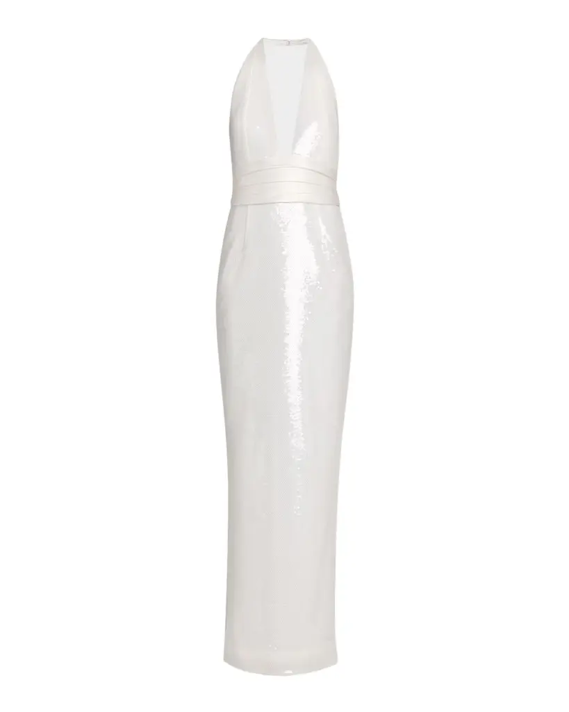 Retrofête Kelsie Sequined Plunge Maxi Dress | Image 1 Retrofête Kelsie Sequined Plunge Maxi Dress | Image 1