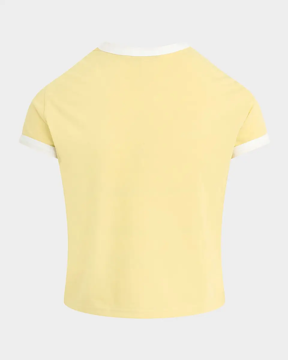 Favorite Daughter Chest Logo Cropped Ringer T-Shirt | Thumbnail 2