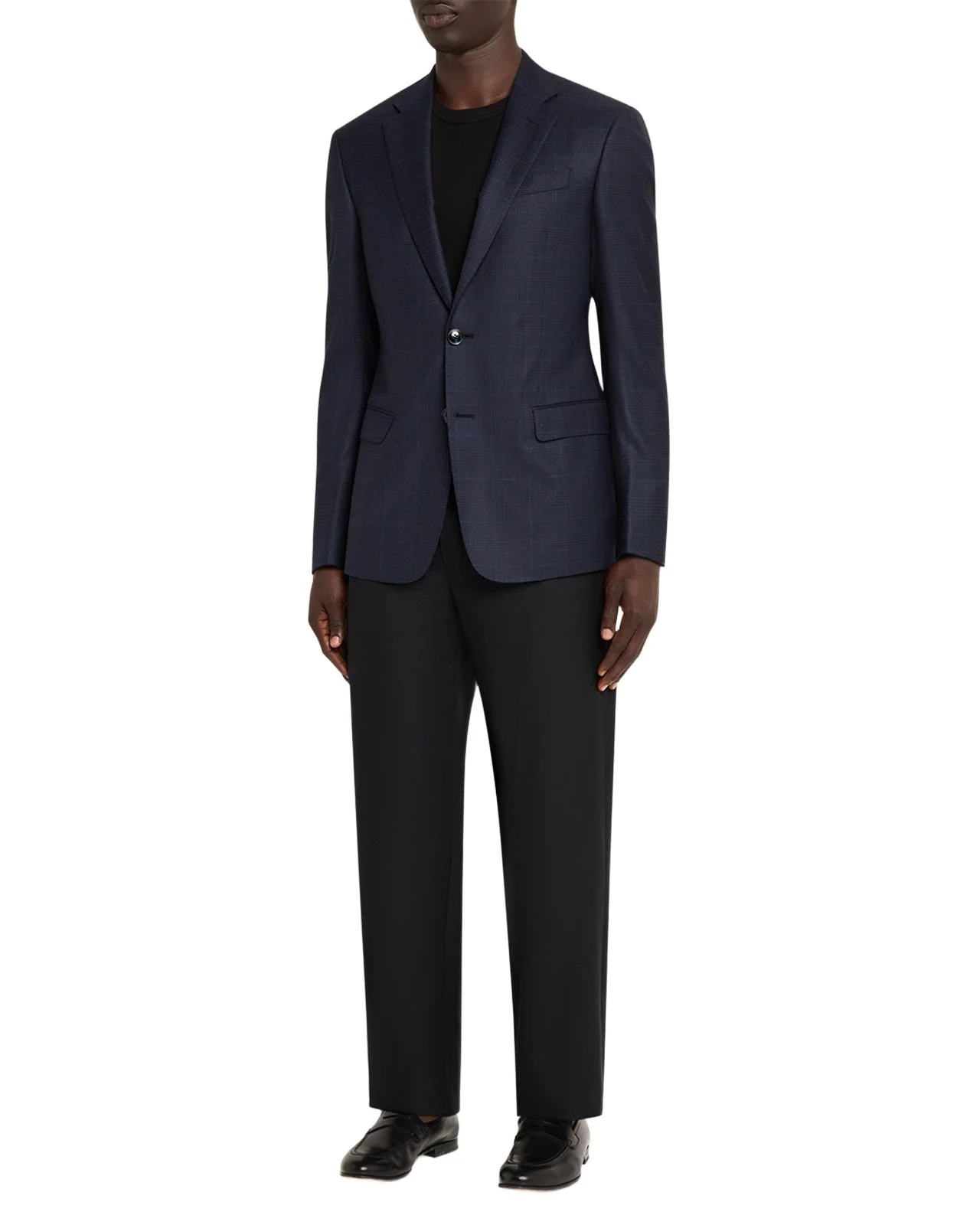 Men's Soft Prince of Wales Single-Breasted Sport Coat Men's Soft Prince of Wales Single-Breasted Sport Coat